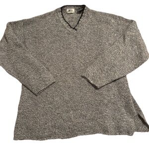 Vintage 90’s REI Pure New Wool Gray Multicolor Sweater Womens XL oversized